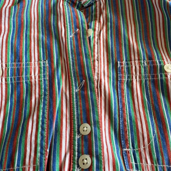 Vintage Lauren Jeans Co Blue/Green/Red Pullover Cotton Blouse / 90's / small - Picture 11 of 16